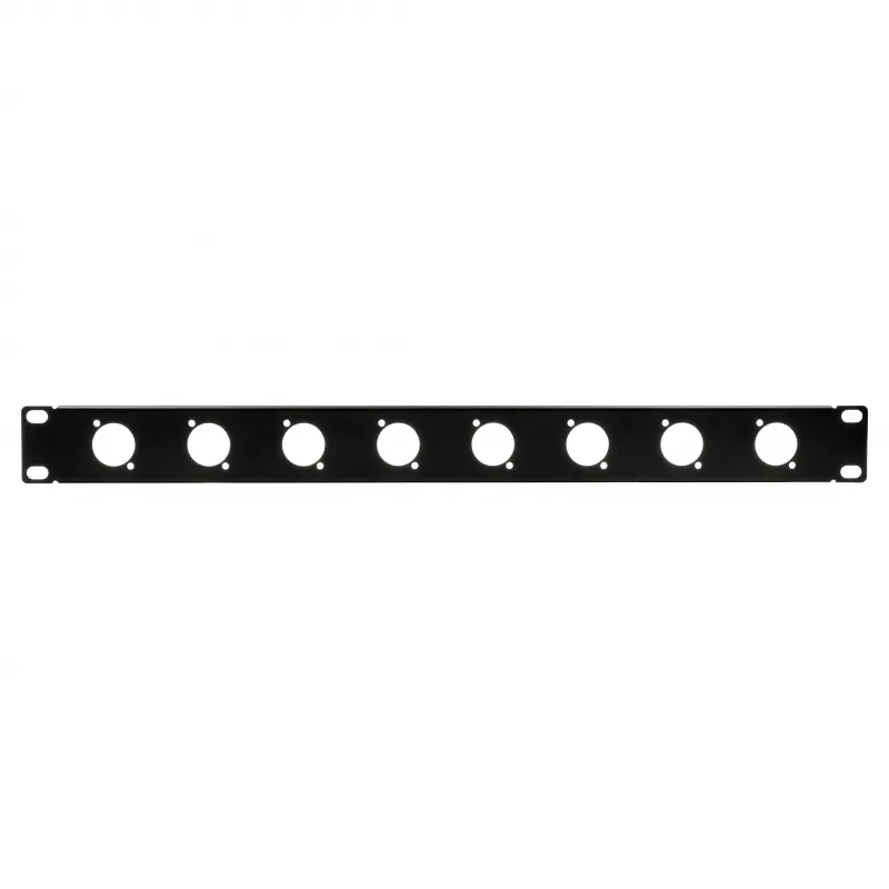 EXSYS Painel de rack 19 polegadas 1U com 8 aberturas tipo D (XLR), preto EX-49297