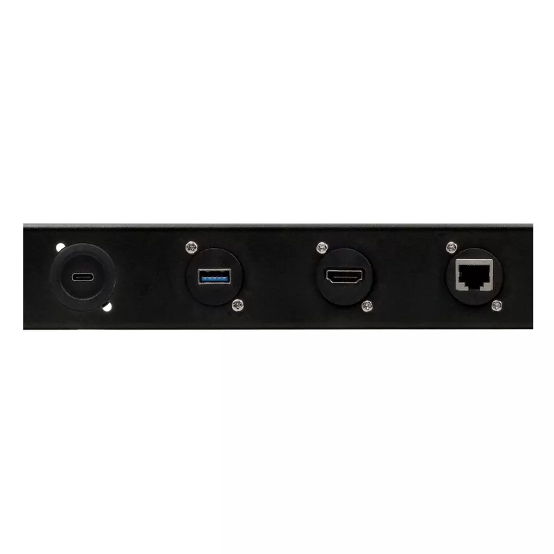 EXSYS Painel de rack 19 polegadas 1U com 8 aberturas tipo D (XLR), preto EX-49297