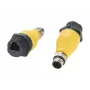 EXSYS EX-49524 Adaptador industrial de conector macho M12 D-Code de 4 pinos para conector fêmea RJ45, IP67, Fast Ethernet