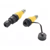 EXSYS EX-49524 Adaptador industrial de conector macho M12 D-Code de 4 pinos para conector fêmea RJ45, IP67, Fast Ethernet