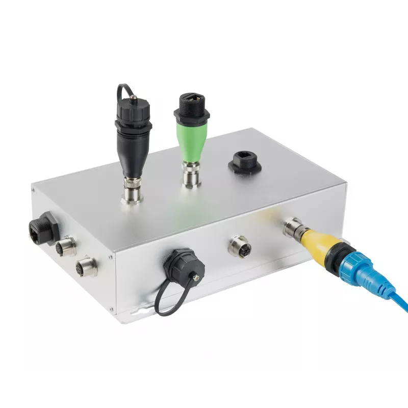 EXSYS EX-49524 Adaptador industrial de conector macho M12 D-Code de 4 pinos para conector fêmea RJ45, IP67, Fast Ethernet
