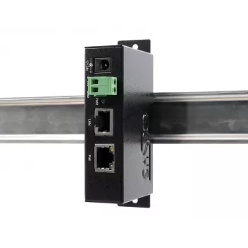 EXSYS EX-6007POE-WO Injetor PoE+ Gigabit, caixa metálica, entrada 12-24V DC, sem fonte de alimentação