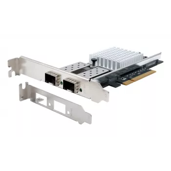 EXSYS Controlador de rede Dual 10 Gigabit SFP+ PCIe x8, chipset Intel 82599ES EX-60232