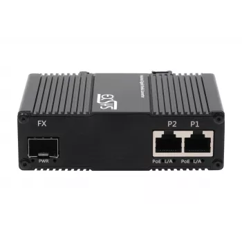 EXSYS EX-60344 Conversor de media PoE++ 2 portas 90W, SFP, -40°C a +80°C