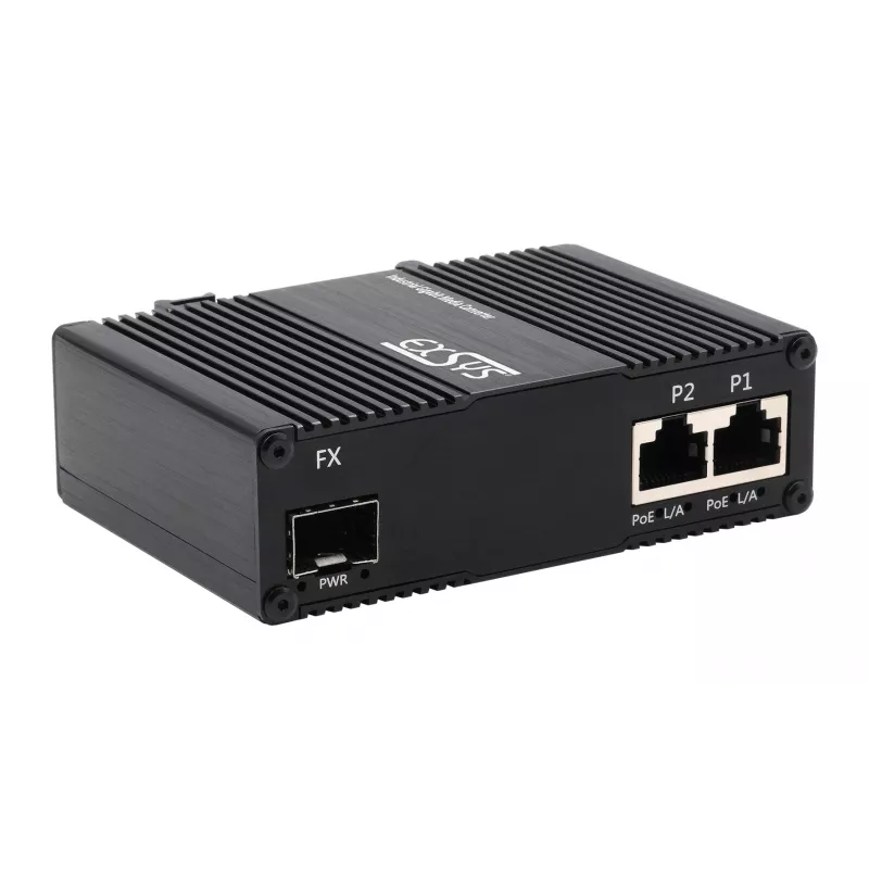 EXSYS EX-60344 Conversor de media PoE++ 2 portas 90W, SFP, -40°C a +80°C