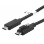 EXSYS Cabo USB 3.2 Gen 2x1 USB-C 1m preto com fixação individual por parafuso (EX-K1595V-1.0)