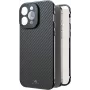 Black Rock Cover 360° Glass capa para Apple iPhone 16 Pro Max, carbono verdadeiro (00228101)