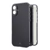 Black Rock Cover 360° Glass capa para Apple iPhone 16 Plus, carbono verdadeiro (00228105)