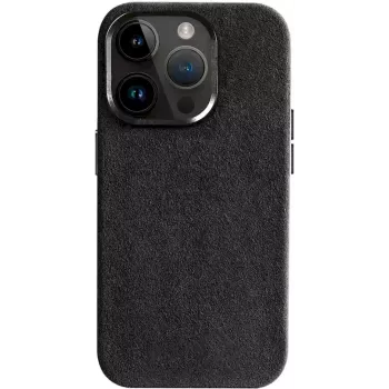 Capa CYOO Alcantara para Apple iPhone 15 Plus, preta CY123273