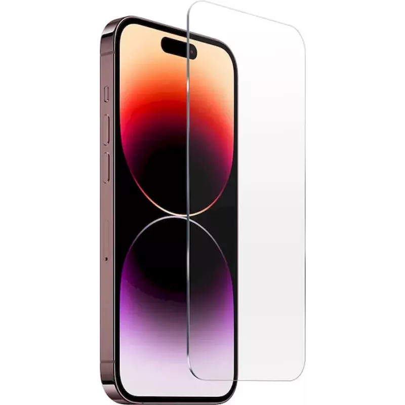 Película protetora de ecrã CYOO Pro para Apple iPhone 15 Plus - vidro temperado, dureza 9H, bordas arredondadas 2,5D, adesivo em toda a superfície, instalação sem bolhas CY123297