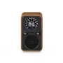 Rádio FM portátil Sangean WR-9, caixa em madeira de nogueira verdadeira, design vintage, Bluetooth, 8W