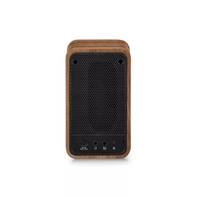 Rádio FM portátil Sangean WR-9, caixa em madeira de nogueira verdadeira, design vintage, Bluetooth, 8W