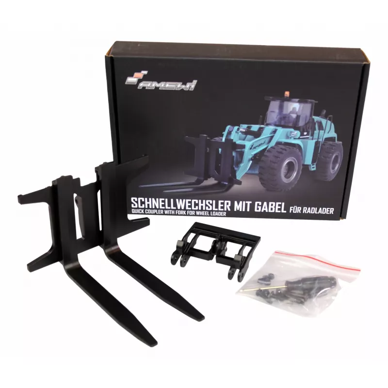 AMEWI 28138 engate rápido garfos de palete acessório para carregadora RC