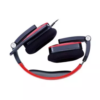 Auscultadores gaming Thermaltake Tt eSPORTS SHOCK - Royal Red, com fios 3,5 mm, over-ear, microfone retrátil, dobráveis
