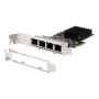 Placa de rede EXSYS EX-6083 PCIe x4 Gigabit Ethernet 4 portas Low-Profile
