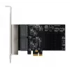 Placa de rede EXSYS EX-6083 PCIe x4 Gigabit Ethernet 4 portas Low-Profile