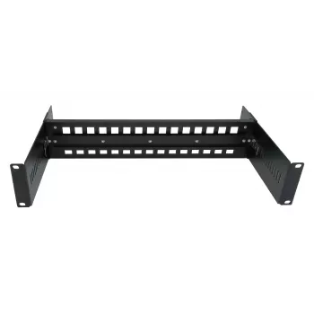 Kit de montagem em calha DIN EXSYS, 2U, 19 polegadas, calha DIN 35 mm, preto EX-6090