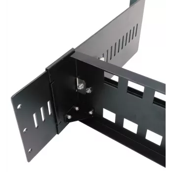 Kit de montagem em calha DIN EXSYS, 2U, 19 polegadas, calha DIN 35 mm, preto EX-6090