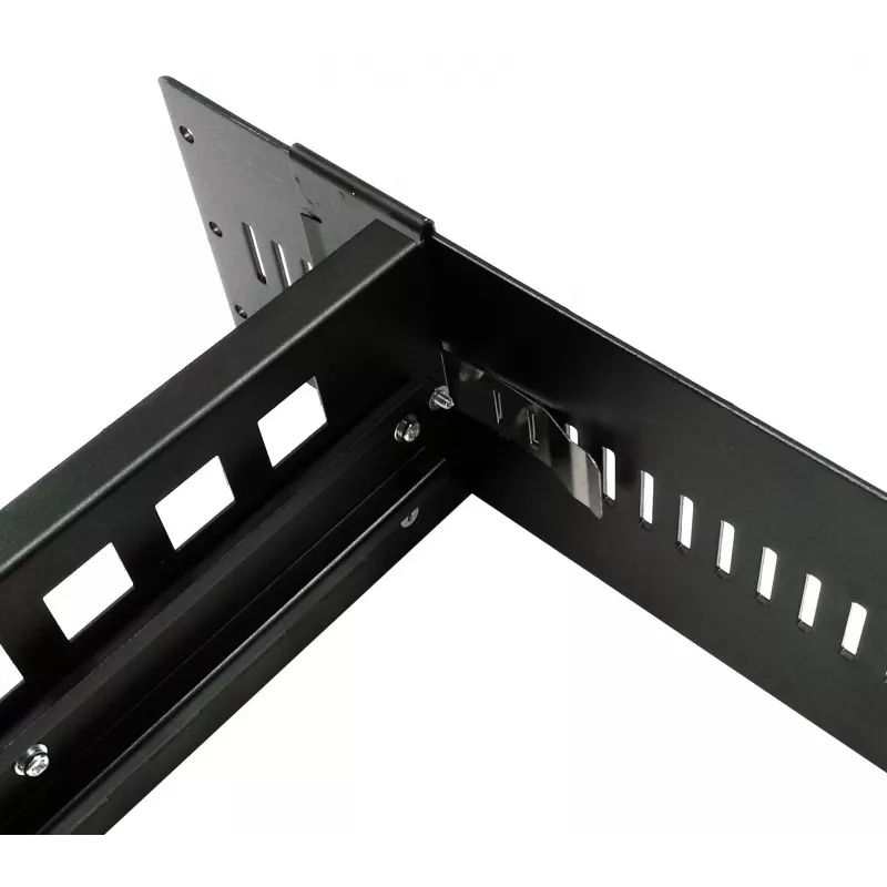Kit de montagem em calha DIN EXSYS, 2U, 19 polegadas, calha DIN 35 mm, preto EX-6090