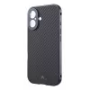 Black Rock Capa 360° em vidro para Apple iPhone 16, fibra de carbono verdadeira (00228085)