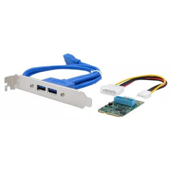 EXSYS EX-48010-3 placa Mini PCIe USB 3.2 Gen 1 com 2 conectores (NEC)