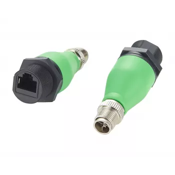 EXSYS EX-49544 adaptador Ethernet industrial de conector macho M12 codificação X de 8 pinos para conector fêmea RJ45 IP67, 10 Gbps