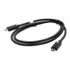 EXSYS EX-K1595V-2.0 cabo USB-C para USB-C, 2m, preto, fecho de rosca