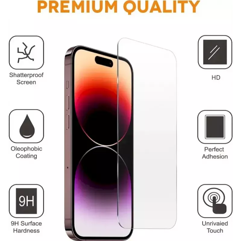 CYOO Pro película de proteção de ecrã para Apple iPhone 15 Pro Max (CY123299) – vidro temperado, 9H, HD Clear