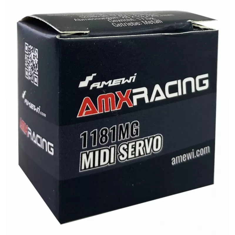 Amewi Micro-Servo AMXRacing 1181MG servo analógico Midi engrenagem metálica (28445)