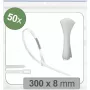 Quadrios 25CA713 abraçadeira removível 300 x 8 mm branco estabilizado UV pack de 50