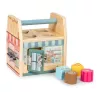 Gerardo's Toys Casa de atividades em madeira com fechaduras para crianças a partir de 18 meses