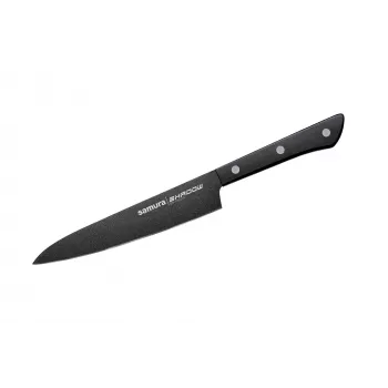 SAMURA Shadow Faca universal 150mm aço inoxidável AUS-8 preto