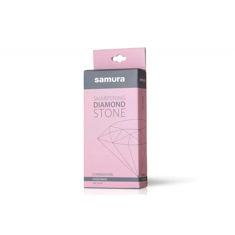 SAMURA SDS-360 Afiador de facas manual de puxar, 2 fases, cerâmica, preto