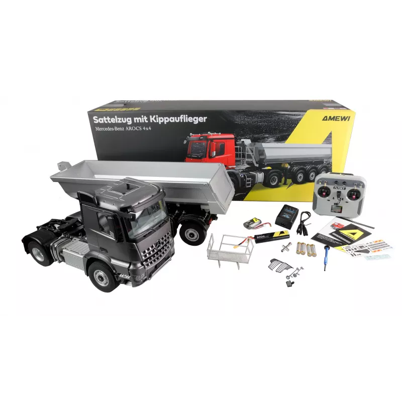 Amewi Mercedes-Benz Arocs Camião com reboque 1:14 RTR antracite (22696)