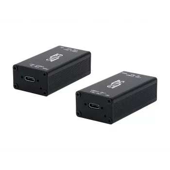 EXSYS EX-1502HMVS Adaptador industrial USB-C 3.2 Gen 1 para USB-A de 1 porta com proteção contra sobretensão ESD de 15KV, montagem em calha DIN, 9-48V DC