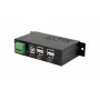 EXSYS EX-1594HMS Hub industrial USB 2.0 de 4 portas com kit para calha DIN