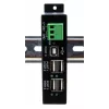 EXSYS EX-1594HMS Hub industrial USB 2.0 de 4 portas com kit para calha DIN