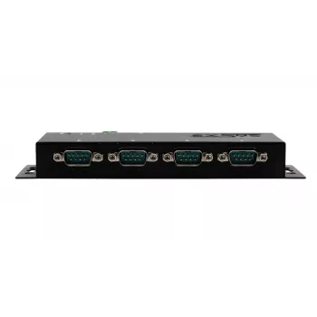 EXSYS EX-6164 Servidor de dispositivos série RS-232 de 4 portas, Ethernet para série, metal, 10/100 Mbps, Virtual COM
