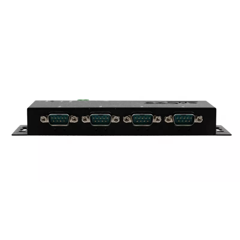EXSYS EX-6164 Servidor de dispositivos série RS-232 de 4 portas, Ethernet para série, metal, 10/100 Mbps, Virtual COM