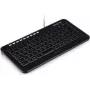 DSIT TB-602 Teclado mini Targus com USB, layout EUA/Nórdico, para racks de servidores de 19 polegadas