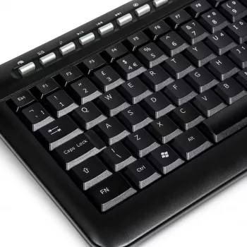 DSIT TB-602 Teclado mini Targus com USB, layout EUA/Nórdico, para racks de servidores de 19 polegadas