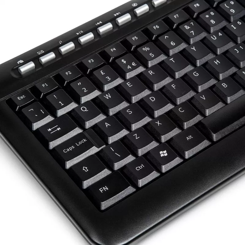 DSIT TB-602 Teclado mini Targus com USB, layout EUA/Nórdico, para racks de servidores de 19 polegadas