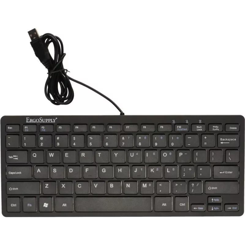 DSIT TB-602 Teclado mini Targus com USB, layout EUA/Nórdico, para racks de servidores de 19 polegadas