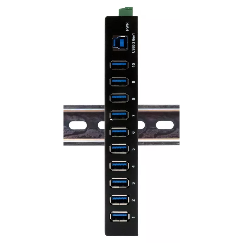 EXSYS EX-11290HMS Hub USB 3.2 Gen 1 de 10 portas com fonte de alimentação 12V/5A