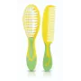 Conjunto de escova e pente para bebé Kidsme – cerdas macias, sem BPA, ergonómico, branco/cinzento