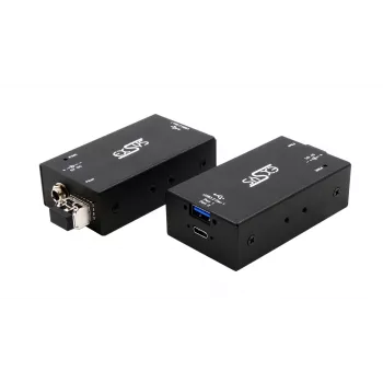 EXSYS EX-1448MM Extensor USB 3.2 Gen1 de 2 portas através de cabo de fibra ótica multimodo até 300 m