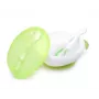 Kidsme Tigela com Ventosa com Tampa e Colher Térmica, Verde Lima, 9m+
