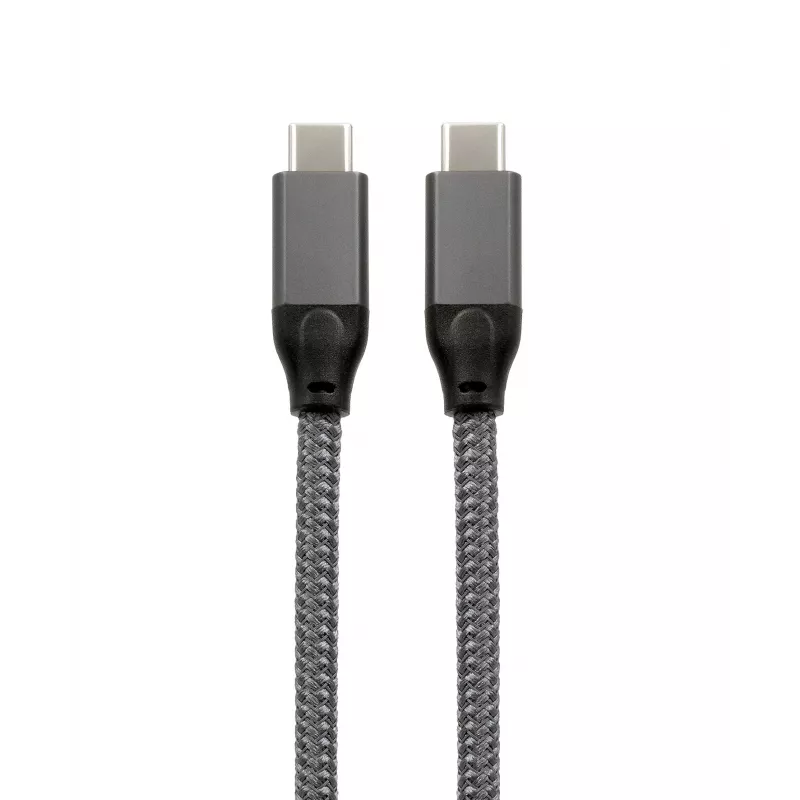 EXSYS Cabo USB 3.2 Gen 2x2 USB-C, 20 Gbit/s, 5A, 100W, Cinzento Entrançado, 3,0m EX-K1596-3.0
