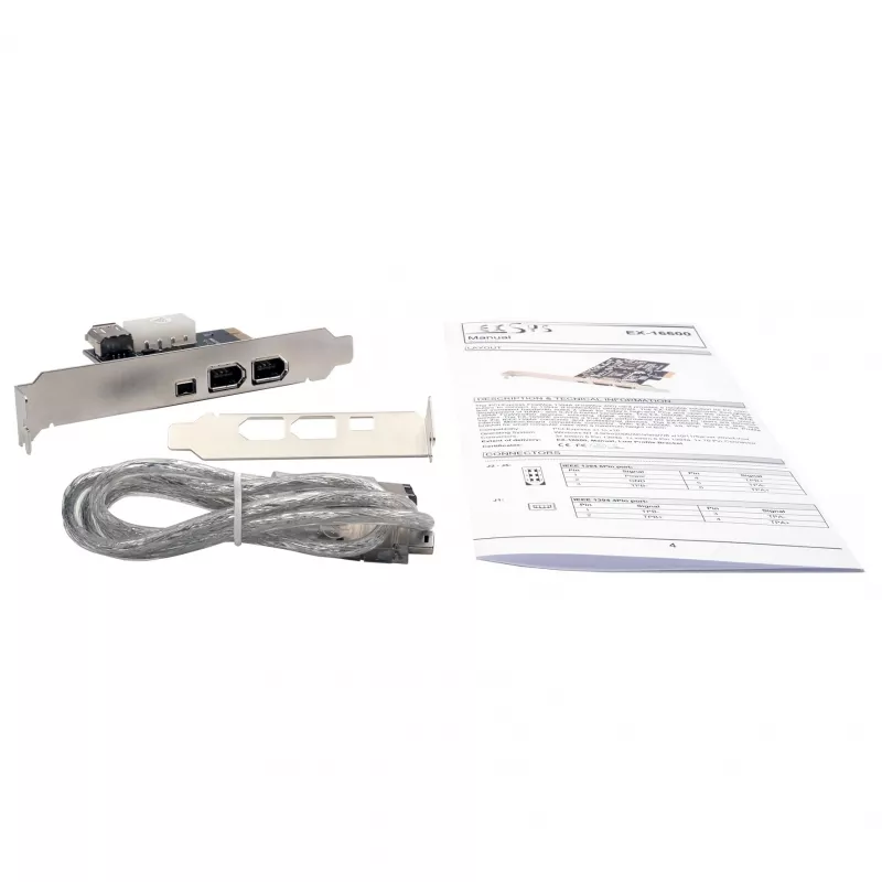 EXSYS EX-16600 Placa PCI Express FireWire 1394a com 3+1 Portas (VIA)