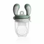 Kidsme Food Feeder Grande Cinzento - Nibbler de Fruta e Legumes para Bebé, 6+ meses, Saco de Silicone, Sem BPA